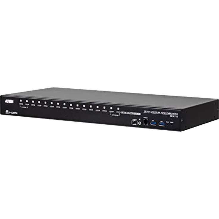 ATEN 16-Port USB 3.0 4K HDMI KVM Switch, Professioneller KVM-Switch mit umfangreichen Anschlussmöglichkeiten