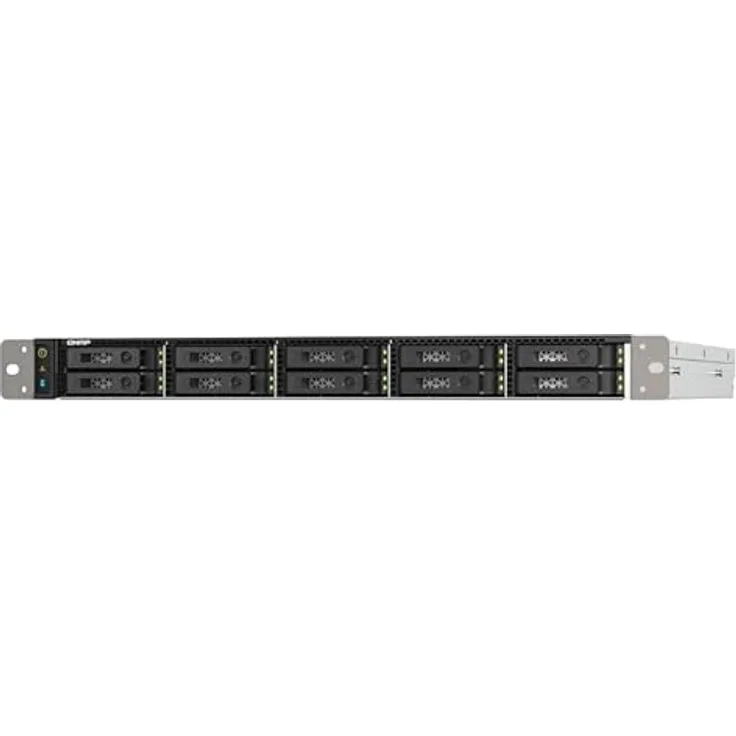 QNAP TS-h1090FU-7302P-128G | 10-Bay U.2 All-Flash, AMD EPYC, 2X PCIe Gen4 x16, 2X 25GbE Rackmount (1U) NAS
