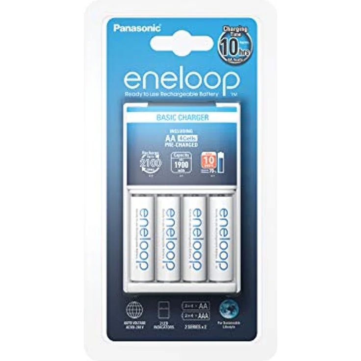 Panasonic eneloop,K-KJ15MCC40E Ladegerät mit 4x eneloop AA, für 2-4 Ni-MH Akkus AA-AAA – Bild 2