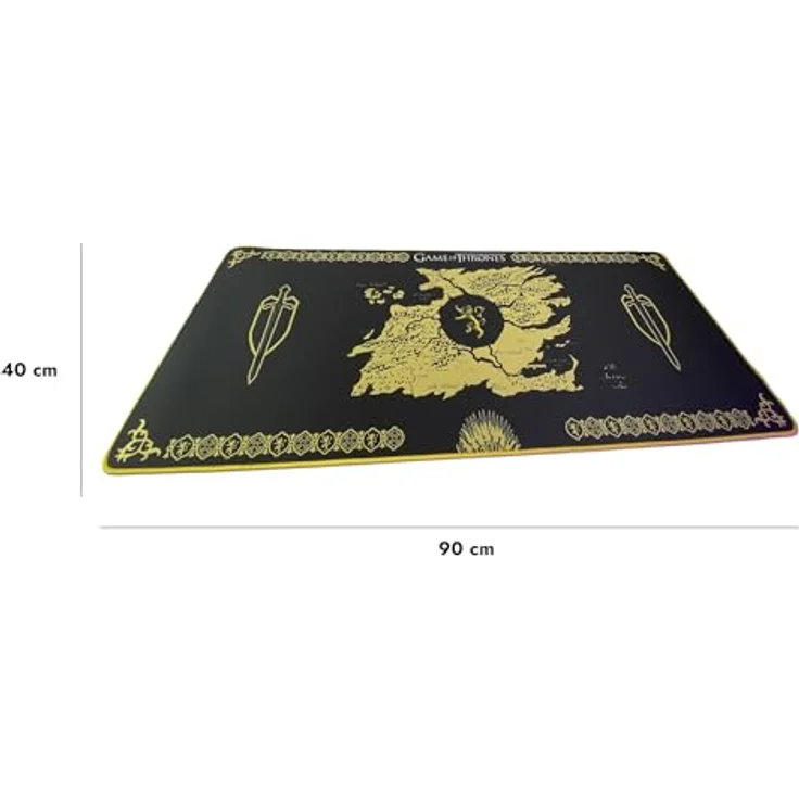 Lexip HBO Game of Thrones - Lannister Edition XXL, Mausmatte in Schwarz, rutschfeste Neopren-Oberfläche für präzise Mausbewegungen – Bild 3