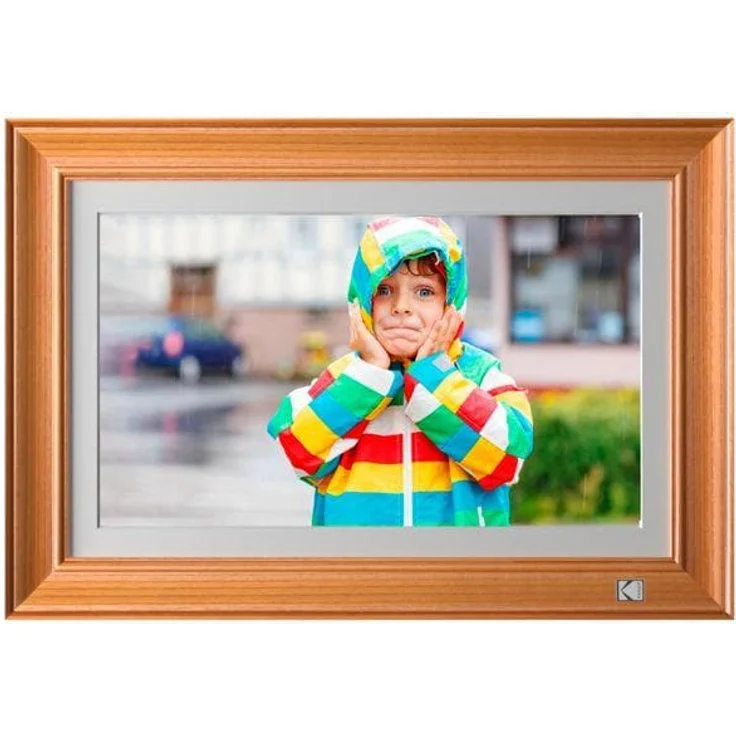 Kodak RWF-141 WiFi wurzelholz (14.10", 1920 x 1080 Pixel), Digitaler Bilderrahmen, Braun