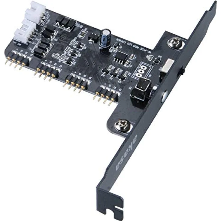 Akasa Vegas 4 pin RGB Steuerkarte, Dual-Mode Manuelle & MB Sync Steuerung, LED Display mit 7 Modi, PCIe & Low Profile PCIe Steckplatz, für eine PCI-Steckplatzklammer, 4 Kanäle,AK-RLD-02 – Bild 3