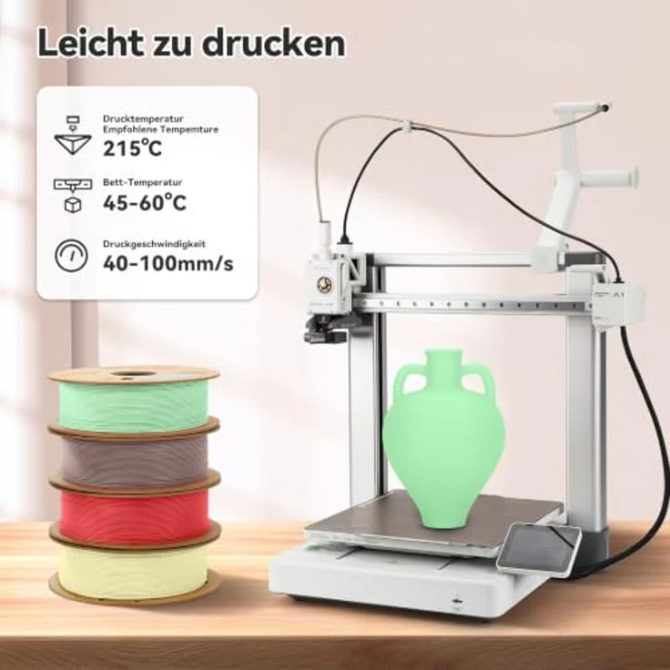 3DHoJor Matte PLA Filament 10KG Set, 1.75mm, Pastellfarben, hohe Zähigkeit, ideal für Mehrfarbendrucke – Bild 2