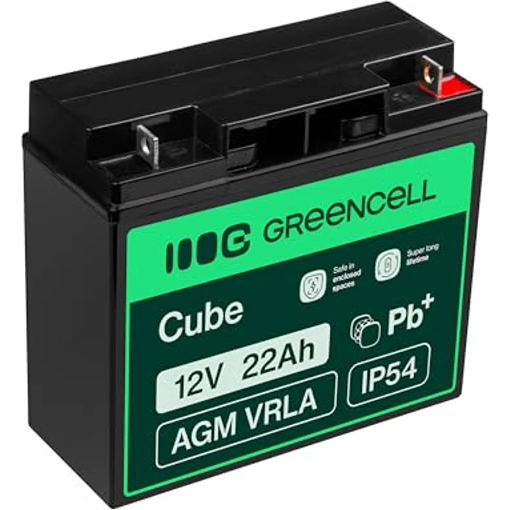 Green Cell Batterie, Bleisäure 22 Ah, Schwarz – Bild 4