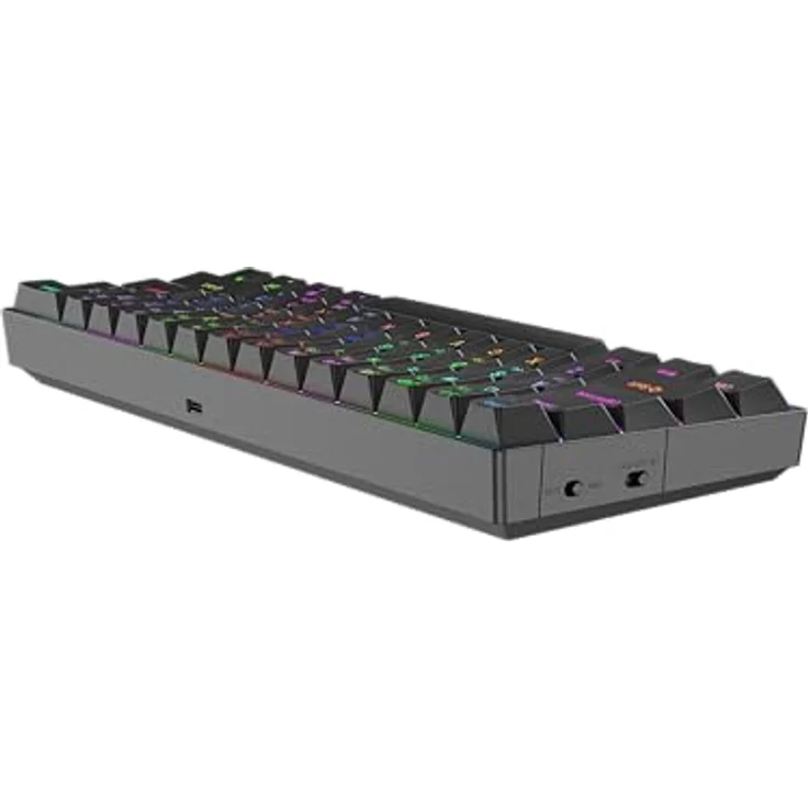 Lipa X23 Gaming Keyboard Schwarz - Kabellos - RGB-Beleuchtung - Tri-Mode - 61 Mechanische Tasten - FN Multitasten - Brown Switches - Ergonomisch – Bild 5