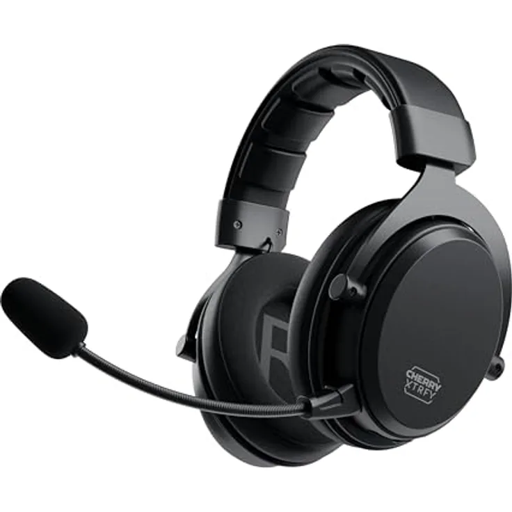 CHERRY XTRFY H3 Wireless Gaming-Headset, Esports-Optimierter Sound, Bluetooth & Low-Latency-USB, 3 EQ-Modi, Lange Akkulaufzeit, Bequeme Passform, Schwarz