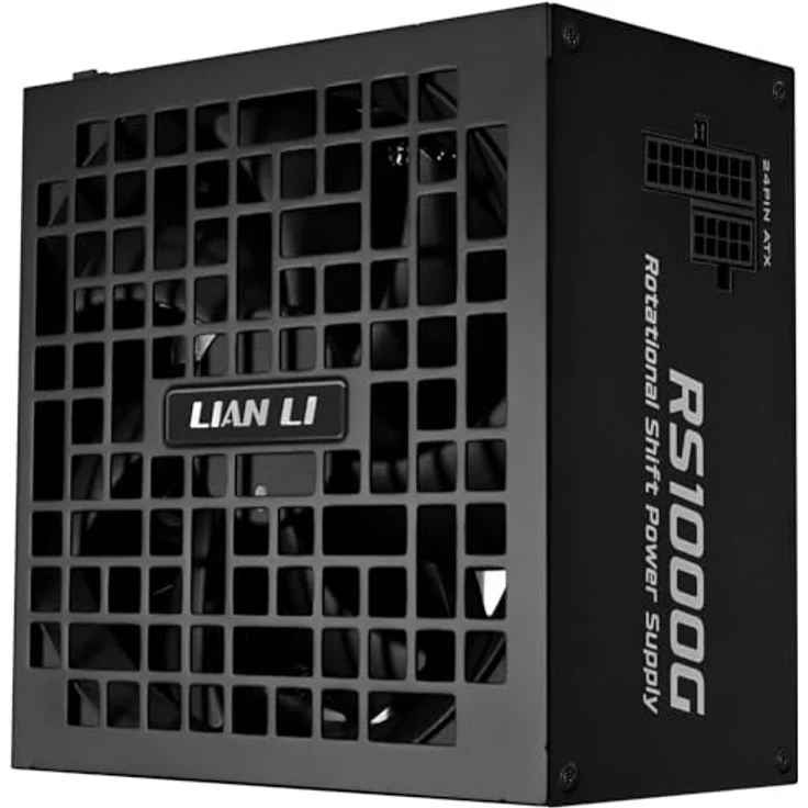 Lian Li RS Series 1000W 80 PLUS Gold Netzteil, ATX 3.1, modular mit drehbarem AC-Anschluss und RS Hub, schwarz – Bild 1