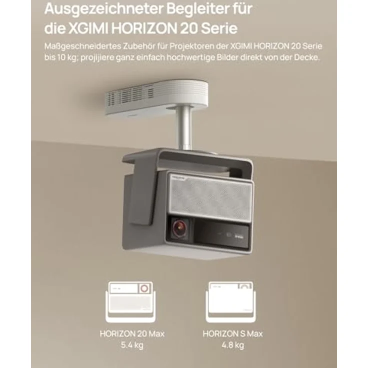 XGIMI Deckenhalterung für HORIZON 20 Serie, sichere Installation bis 10 kg, integriertes Kabelmanagement – Bild 2