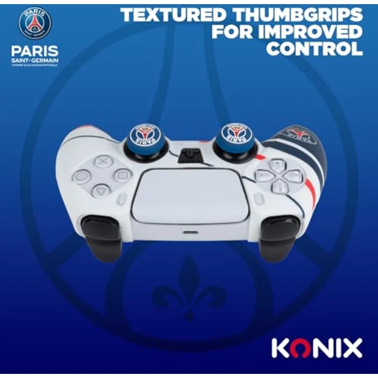Konix 82531124022, Gamepad für PlayStation 5, Schwarz/Blau/Grau, rutschfeste Oberfläche, Plug & Play, Kunststoff – Bild 4