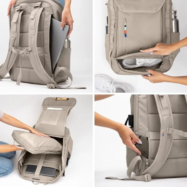 GOT BAG Pro Pack Reiserucksack 53 cm mit Laptopfach, beige, 100% Polyester – Bild 4
