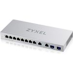Zyxel XGS1010-12 (10 Ports) Netzwerk Switch, Grau - Gigabit-Ethernet- & 10-Gigabit-SFP+-Ports, Plug-and-Play-Design