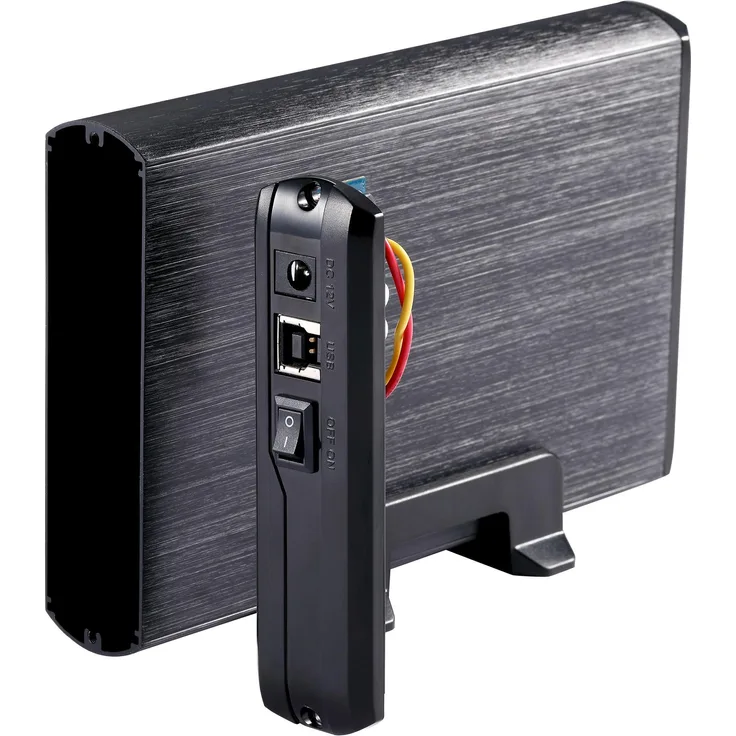 Deltaco HDD-Gehäuse SATA 3.5", USB 3.0, Aluminium, Schwarz, Datenübertragungsrate bis 5 Gb/s