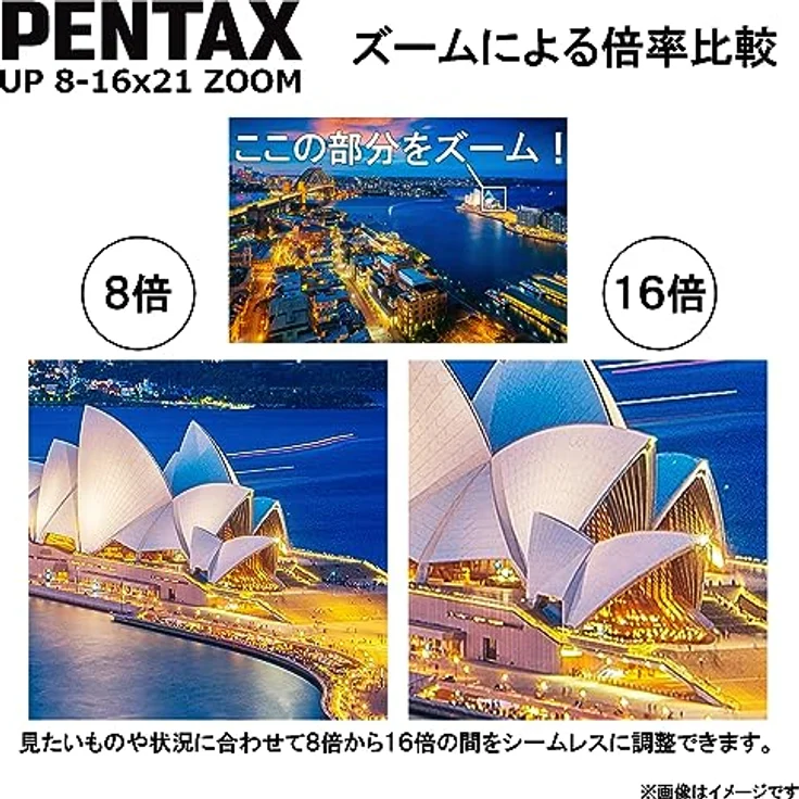 Pentax Pixel Bino Up 8 – 16 x 21 Black Porro schwarz Kinderwagen – Fernglas (111 mm, 53,3 mm, 111 mm, 309 G) – Bild 4