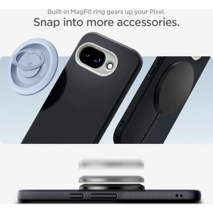 Spigen Nano Pop MagFit Hülle für Google Pixel 9a, Kompatibel mit MagSafe -Black Sesame, Integriertes Magnet zum Festhalten des kabellosen Ladegeräts – Bild 4