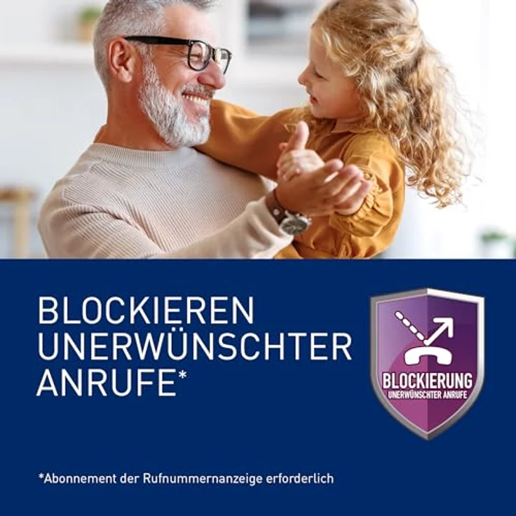 Panasonic KX-TGE522GS Seniorentelefon mit Anrufbeantworter, Notruftaste, Großtastentelefon, schnurlos, schwarz-silber – Bild 3