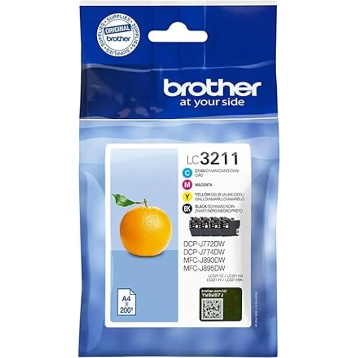 Brother LC-3211VAL 200 Seiten, schwarz, cyan, magenta, gelb, Tintenpatrone – Tintenpatronen (DCP-J774DW MFC-J890DW MFC-J895DW, Standard Ertrag 200 Seiten) – Bild 4