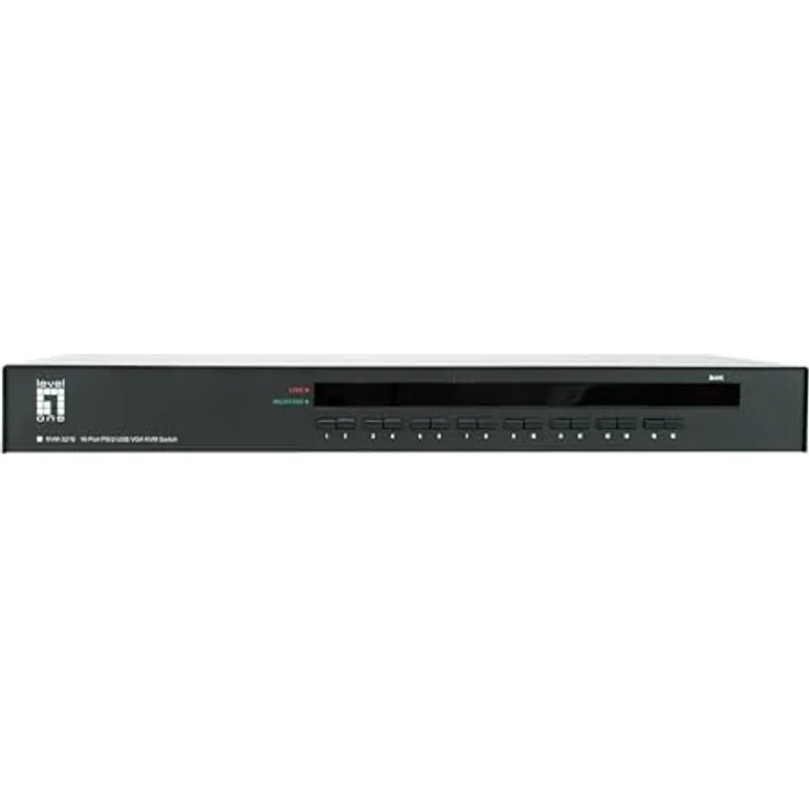 LevelOne KVM-3216, 16-Port PS/2-USB VGA KVM Switch mit OSD und Passwortschutz, Schwarz – Bild 3