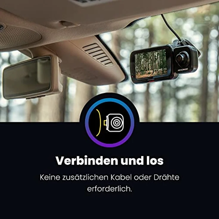 Nextbase Dashcam Hinten Rücksichtkamera für 322GW, 422GW, 522GW und 622GW, HD, 30° Teleobjektiv, bis zu 1080p mit 30 FPS einfache Installation mit nur einem Klick – Bild 4