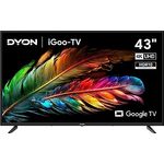 DYON iGoo-TV 43U 108cm (43 Zoll) Google TV (4K UHD, HD Triple Tuner, Prime Video, Netflix, Google Play Store für DAZN, Disney+, Apple TV+, Paramount+, waipu.tv UVM., Google Assistant) [Mod. 2023] Smart LED Fernseher - DYON
