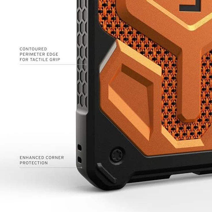 URBAN ARMOR GEAR Monarch Pro Case für Samsung Galaxy S26 Ultra, 6m Fallschutz nach Militärstandard, Magnetring, Wireless Charging kompatibel, Kevlar orange – Bild 5