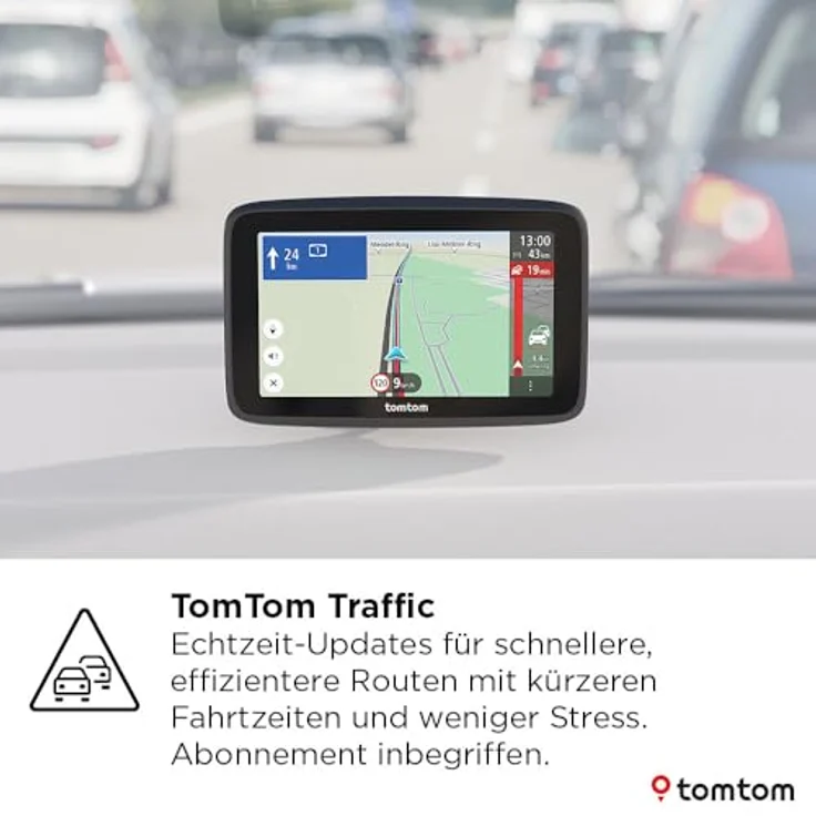 TomTom GO Classic 2nd Gen, 5 Zoll Fahrzeug Navigation mit Echtzeit-Verkehrsinformationen, schwarzes Design – Bild 2