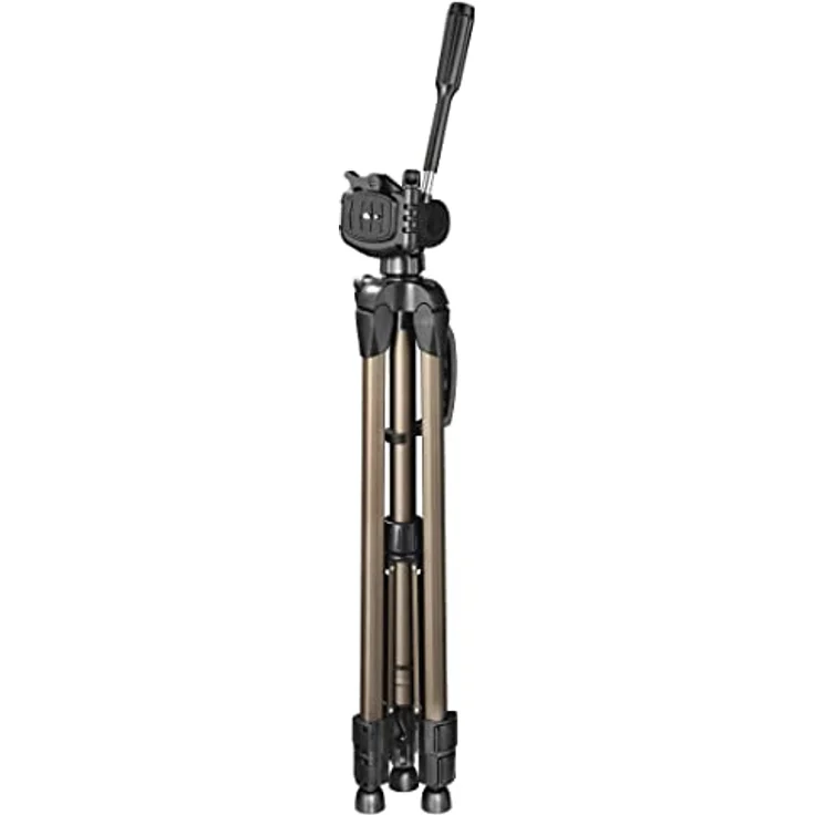 Hama Kamera Stativ Star 62 (Einstiger Dreibeinstativ mit 3-Wege-Kopf, Fotostativ mit 64-160cm Höhe, Kamerastativ passend für Spigelreflex- und Systemkameras) Champagner – Bild 7