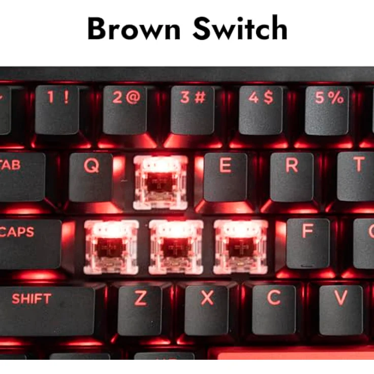 LEMOKEY X3 Kabelgebundene mechanische Gaming-Tastatur, 100% Layout mit QMK/VIA programmierbarer Tastatur, Braun – Bild 3