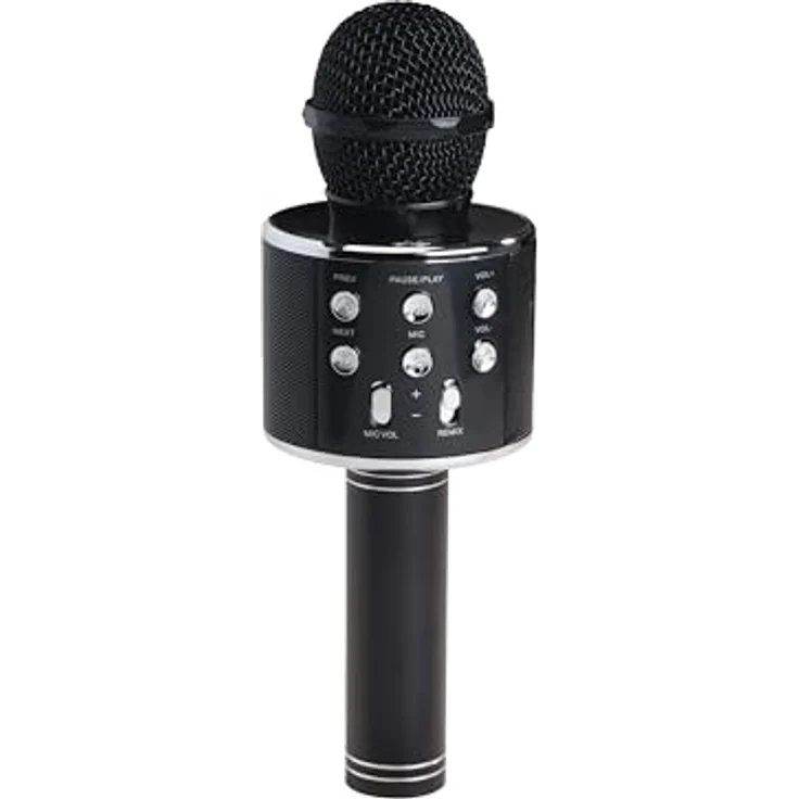 DENVER KMS-20B, Kabelloses Bluetooth-Karaoke-Mikrofon mit Lautsprecher, 5-6 Stunden Spielzeit, USB/SD-Steckplatz – Bild 1