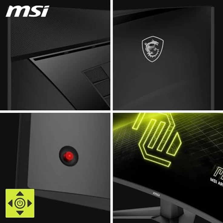 MSI MAG 346CQ, 34-Zoll UWQHD Curved Gaming Monitor, 3440 x 1440, 180Hz, 1ms, HDR Ready, Schwarz – Bild 4