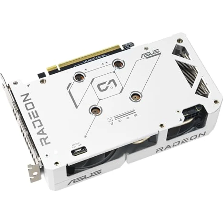 ASUS DUAL-RX9060XT-16G-WHITE, 16GB GDDR6 Grafikkarte mit Axial-Tech-Lüftern, HDMI und DP, weiße Variante – Bild 5