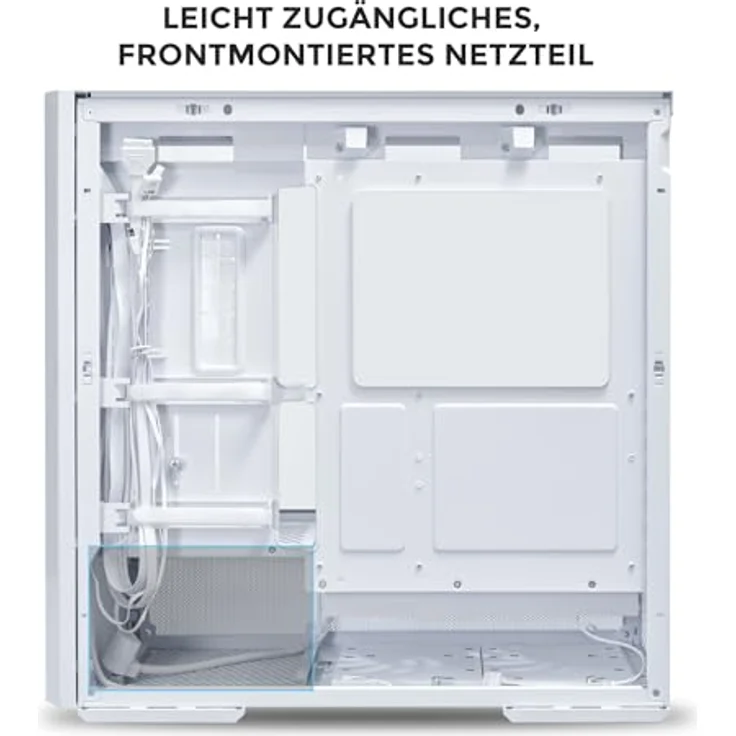 Lian Li LANCOOL 207 PC Gehäuse, Midi-Tower, ATX, Tempered Glass - weiß, kompaktes ATX-Gehäuse mit hervorragendem Airflow – Bild 6