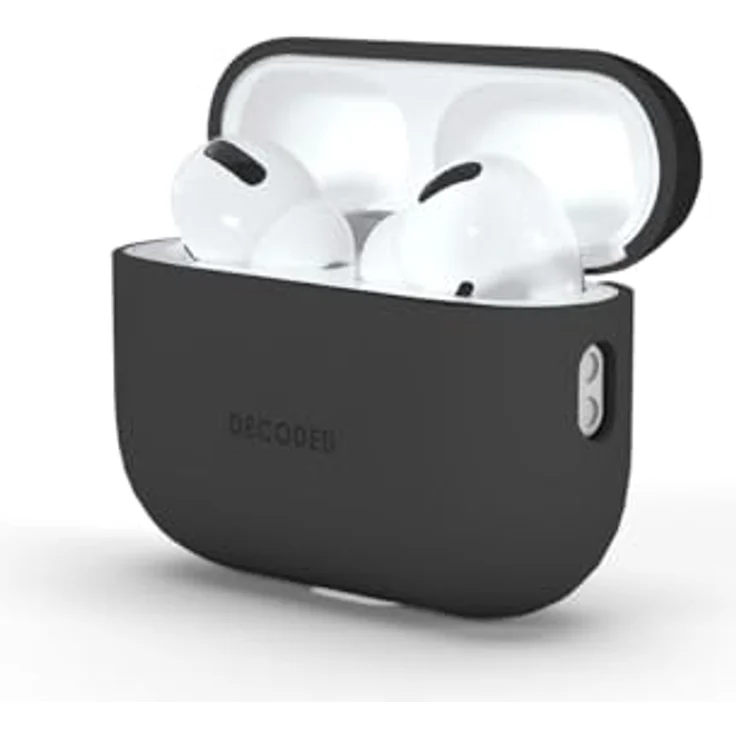 Decoded Silicone Case für Apple AirPods Pro 3, Schutzhülle aus hochwertigem Silikon, schockabsorbierend, kompatibel mit kabellosem Laden, Schwarz – Bild 3