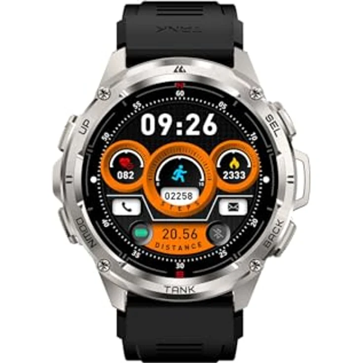 KOSPET 14000014000 Smartwatch T3 Ultra, 1,4 Zoll AMOLED, GPS, wasserdicht, Silber – Bild 1