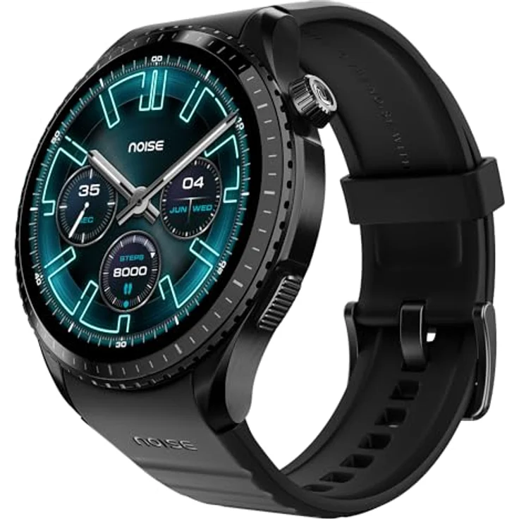 Noise Noise Origin Smart Watch Smoothest UI Experience (New Nebula UI) & EN 1 Processor, 1.46” ApexVision AMOLED Display, Stainless Steel Build, Activity Tracker, Contour-Cut Design, Fitness Age in Stainless Steel – Bild 1