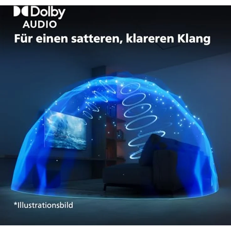 PHILIPS 75PUS7009 4K LED Smart TV - 75-Zoll Display mit Pixel-präziser Ultra HD Titan OS Plattform und Dolby Atmos-Klang - Schwarz – Bild 4