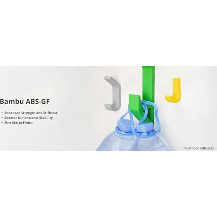 Bambu Lab ABS-GF 3D-Filament, glasfaserverstärkt, steif und stabil, matte Oberfläche, 1,75 mm, wiederverwendbar, 1 kg, Blau – Bild 3