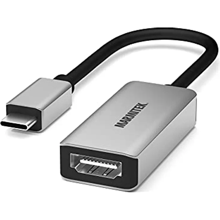 USB C auf HDMI 4K60 Adapter Kabel - Marmitek UH20 - Thunderbolt 3 verbinden zu HDMI Anschluß - Schliessen Sie Ihre MacBook/Chromebook auf EIN Fernseher oder Bildschirm an - HDR - USBC Wandler