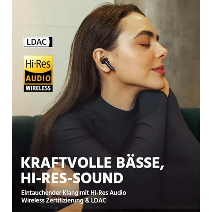 Edifier W260NC Aktive Noise Cancellation Ohrhörer, Hi-Res Audio, 6 Mikrofone, IP54 Wasserdicht, Bluetooth 5.3, Dunkelblau – Bild 2