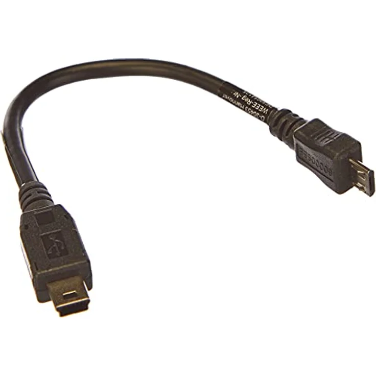 SYSTEM-S Mini USB (Male) zu Micro USB (Male) Adapter Kabel ca. 10 cm – Bild 2