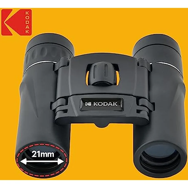 KODAK BCS200 Binokular-Fernglas, kompakt, 8-fache Vergrößerung, Sichtfeld von 126 m bis 1000 m, Schwarz – Bild 3