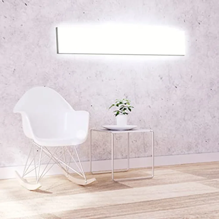 tint Aris Smarte LED Deckenlampe, rahmenloses flaches Panel 30 x 120cm, weißes und farbiges Licht, dimmbar, Zigbee, Bluetooth, Alexa, schwarz – Bild 3