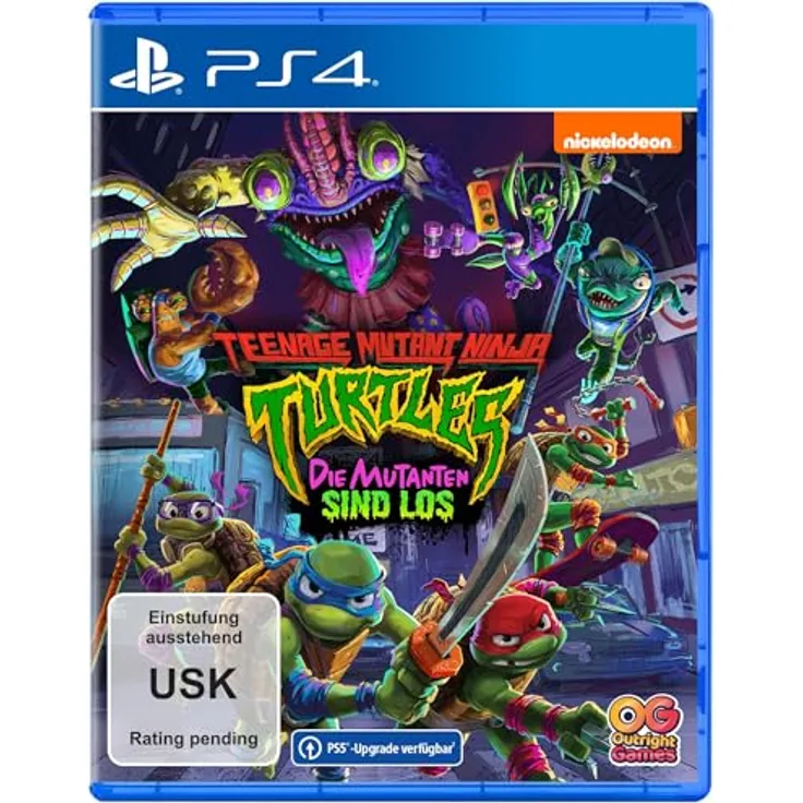 Outright Games Teenage Mutant Ninja Turtles: Die Mutanten sind los - PS4, Couch-Koop-Modus für zwei Spieler, 5 Stadtbezirke