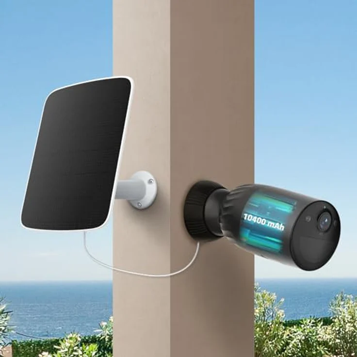 EZVIZ WLAN Kamera Akku, 4K Überwachungskamera aussen mit KI Personen-/Fahrzeugerkennung, AOV-Modus und aktive Verteidigung, 8MP Auflösung & Solarpanel, BC1c Kit, weiß – Bild 3