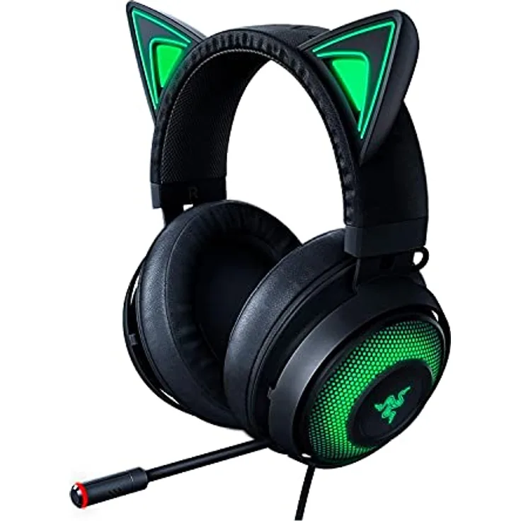 Razer Kraken Kitty - USB PC-Gaming Headset mit THX Surround Sound - Schwarzes Chroma RGB Ohren-Beleuchtung (Einziehbares Geräuschunterdrückungs-Mikrofon, Leichter Aluminiumrahmen)