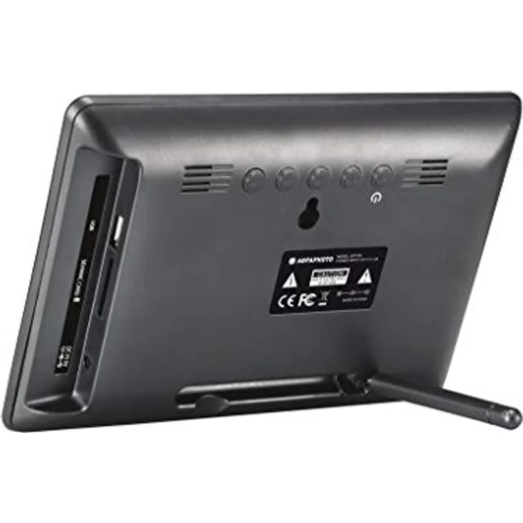 AgfaPhoto Foto Realiview APF700 – Digitaler Bilderrahmen 7 Zoll (LED 1024 x 600, Fotoanzeige, Uhr, Kalender, programmierbar) schwarz – Bild 4