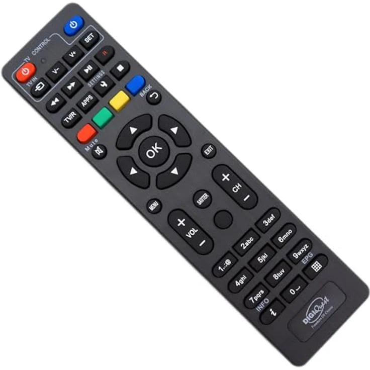 HTS e-com Fernbedienung TLC136, Universal 2-in-1 mit Programmierfunktion für DigiQuest Q60, Q80, Q90 – Bild 1