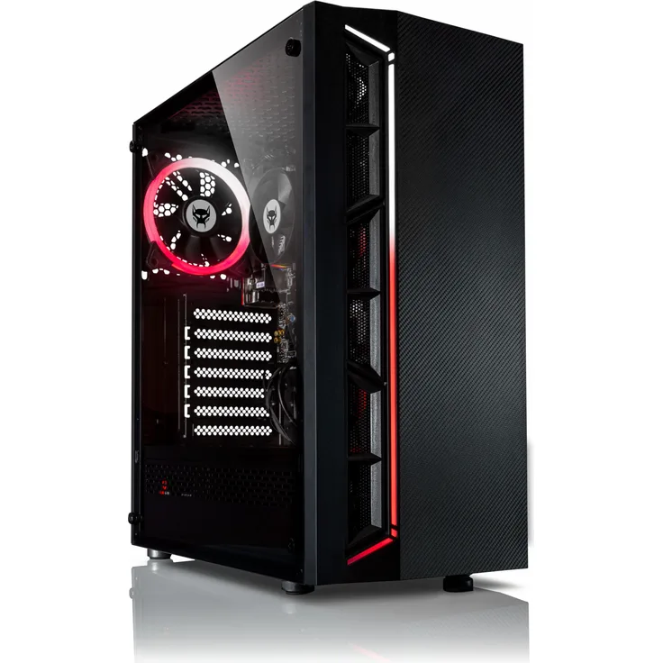 BEASTCOM Q3 Essential Gaming Desktop-PC, AMD Ryzen 3 4X 4,00 GHz, 4K Vega 8-Kern Grafik, 8GB RAM, 512GB SSD, Schwarz, Windows 11 Pro