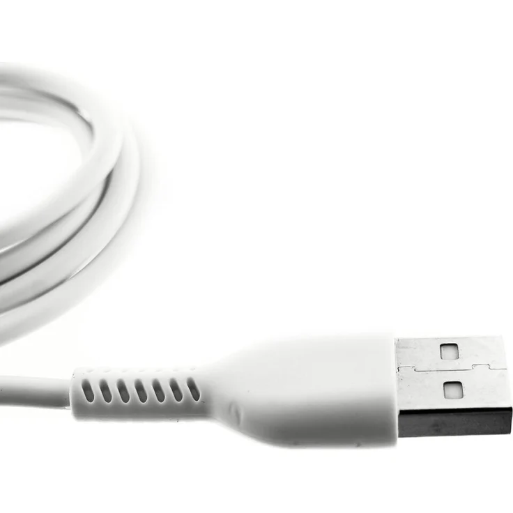 HEITECH Ladekabel USB A auf USB C, 2 m, weiß, robuste Bauweise, schnelle Datenübertragung