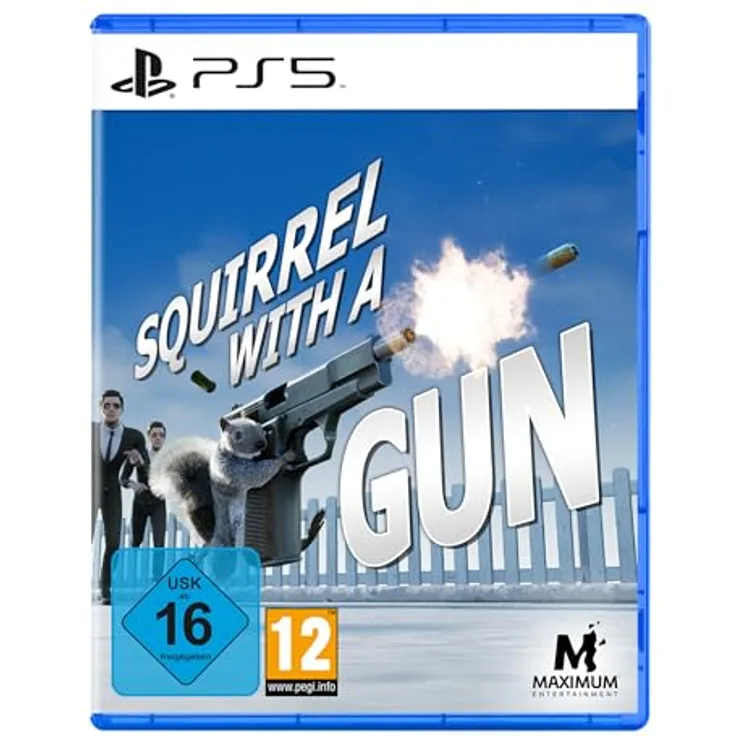 maximum entertainment uk limited Squirrel With A Gun [PS5], Sandbox-Shooter & Puzzle-Plattformspiel rund um ein unberechenbares Eichhörnchen mit einer Knarre