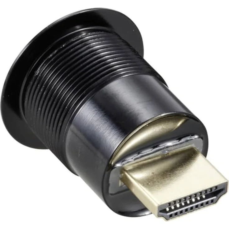 TRU COMPONENTS TC-11980460 HDMI Panel-Adapter Buchse HDMI-Buchse - HDMI-Stecker Schwarz Polzahl: 1 Inhalt: 1 St. – Bild 2